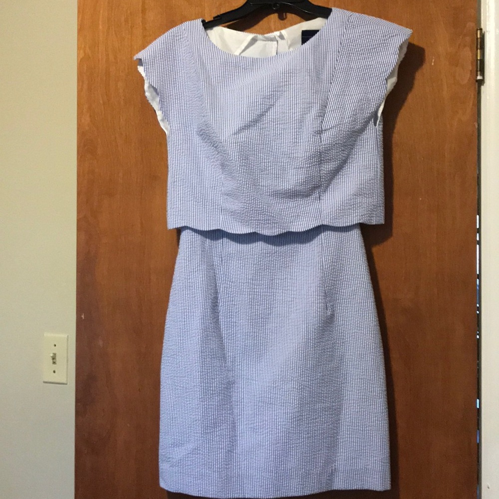 Blue and white pinstripe summer dress!